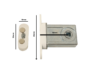 Serratura infilare magnetica regispengente Q8 frontale Tondo mm.18x85 entrata 50 varie finiture | Saletta - immagine 2
